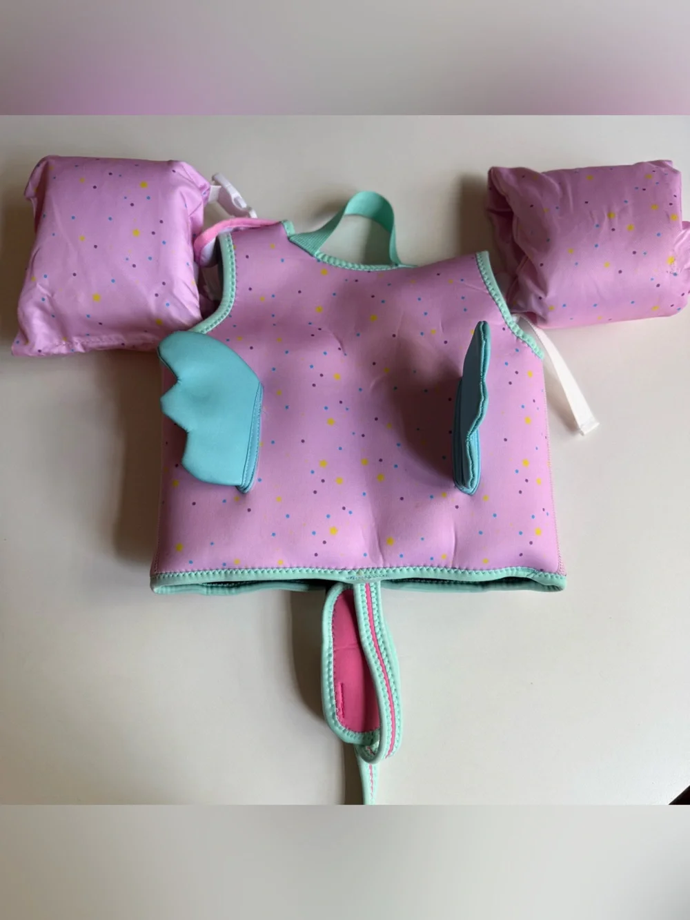 Toddler Swim Vest Floaties Puddle Jumper 2-5 years Size M 33-50lbs Girls Unicorn